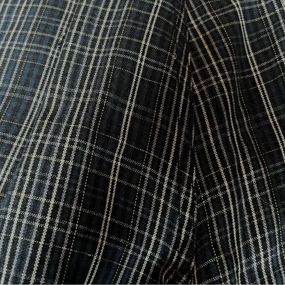 Tommy Bahama Men's Shorts Navy Blue/Grey Plaid Size 34 Silk/Linen - Picture 7 of 8